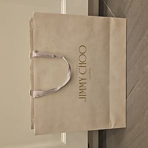 BRAND NEW AUTHENTIC LARGE JIMMY CHOO GIFT SHOPPING PAPER BAG 18" x 15.5"